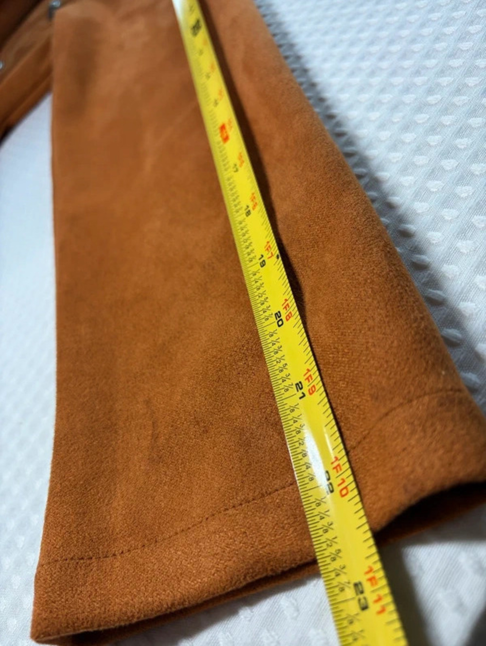 Brown orange Rust-Brown Double-Breasted Pea Coat - Picture 7 of 8